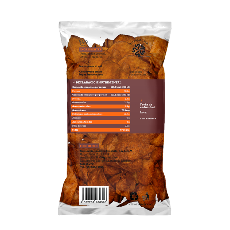 Caja con 2 kg de papas