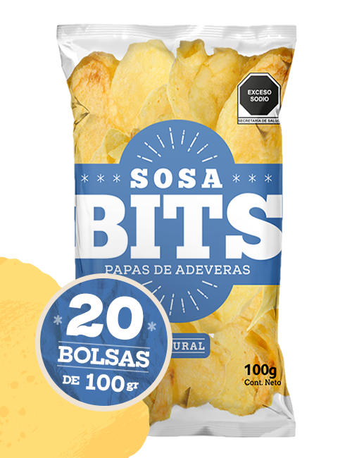 Natural - Caja de 2 kg. (20 pzas. de 100 gr. c/u)
